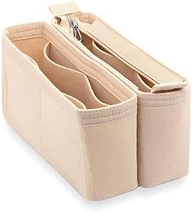 ZARSIO Felt Purse Organizer Insert Bag Organizer, a Set of 2 (Beige)