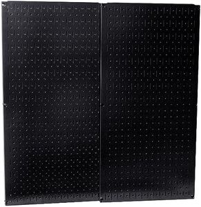 Wall Control 30-P-3232B Black Metal Pegboard Pack - (2) 32" Tall x 16" Wide Black Pegboards