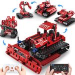 BEHOWL Technique Car Building Blocks Set, STEM Toys for Kids 8-10, 5in1 Remote & APP Control Tracked/Robot/Bulldozer/Tank, Building Toy Gifts for Boys Girls 8-16, (495 PCS)