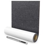 Cahomo Large Self-Adhesive Felt Glides, 40x150 cm Felt Pads Self-Adhesive Furniture Glides, Black Grey Adhesive Gliding Mat Tape Strong Felt Strips for sofa, couch, table legs, chair furniture feet