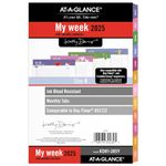 AT-A-GLANCE 2025 Planner Refill, Weekly & Monthly, 5-1/2" x 8-1/2", Size 4, Desk Size, 52122 Day-Timer, Kathy Davis (KD81-285Y-25)