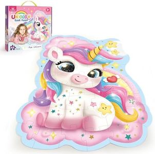 45 Piece Unicorn Floor Puzzle, Large Special Shapes Puzzles for Kids Ages 3-5, Toddler Floor Puzzles for Kids Ages 4-8, 4 Year Old Girl Gifts Toys for Birthday, Halloween, Christmas