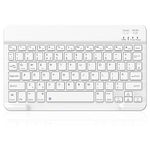 Ultra-Slim Bluetooth Wireless Keyboard, PINKCAT Portable Mini Rechargeable Keyboard for iPad, iPhone, Tablet, Laptop, MacBook, Multi-Device Keyboard Compatible with Android/Windows/iOS System (White)