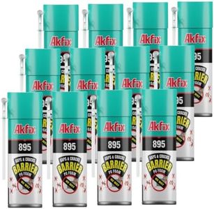Akfix 895 Gaps & Cracks Barrier Insulation Spray Foam (12x12 Oz.) - Gap Filler, PestBlocker, Hole Blocker, Polyurethane Expanding Foam Spray for Barrier, Gaps Cracks Filler | 12 Oz. 12 Pack