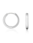 Limerencia G23 Pure Titanium Hypoallergenic Huggie Hoop Earrings for Women Sensitive Ears (10 Millimeters, Silver)