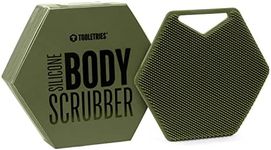 Tooletries - Body Scrubber - Exfoliates & Deep Cleans - Silicone Shower & Bathroom Accessory with Bespoke Bristles and Ergonomic Handles - Army Green