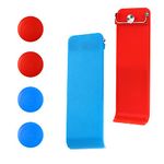 2pcs Back Stand for Nintendo Switch, Replacement Stand for Switch Back Stand Replacement Kickstand Back Shell Holder, with 4pcs Thumb Grips (Red, Blue)