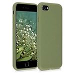 kalibri Wheat Straw Case Compatible with Apple iPhone SE (2022) / iPhone SE (2020) / iPhone 8 / iPhone 7 - Case Matte Phone Cover Made of TPU and Wheat Straw - Olive Green