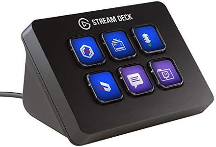 Elgato Stream Deck Mini – Compact Studio Controller, 6 macro keys, trigger actions in apps and software like OBS, Twitch, YouTube and more, works with Mac and PC Black 10GAI9901