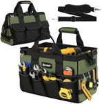 UUP Heavy Duty Tool Bag 15-Inch, 16-Pocket Portable Tool Box Organizer Storage, Tactical Carry Tote Toolbox with Large Zipper, Adjustable Shoulder Strap, Father Day Dad Men Mechanic HVAC Engineer Gift