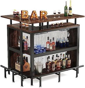 LITTLE TREE Home Bar Unit Mini Liquor Table Cabinet