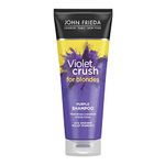 John Frieda Violet Crush for Blondes Toning Shampoo for Blonde Hair, Purple Shampoo for Blondes 250 ml