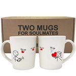 BoldLoft Love Is On The Way Couple Coffee Mugs-Mug Gifts for Her Wife Gifts Girlfriend Gifts Anniversary Birthday Long Distance Valentines Day Christmas Set of 2 His Hers Coffee Mugs