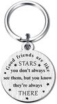 Good Friends are Like Stars Keychain Birthday Gifts for BFF Best Friend Long Distance Friendship Key Ring