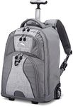 High Sierra Freewheel Wheeled Laptop Backpack, Silver Heather, One Size