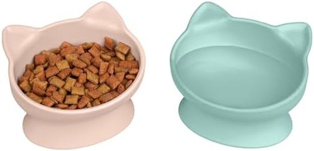 Kitty City Raised Cat Ear Bowls, Small Bowls 2pk (Pastel)