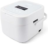 Yum Asia Hotaru Rice Cooker With Induction Heating (IH) And Ceramic Bowl (3 cup, 0.54 Litre), 7 Rice Cooking Function, 5 Multicooker Functions, LED Display, 220-240V UK Plug (Chalk White)