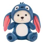 Storescent Baby Plushies, Blue Lovable Huggable Soft Toy, Big Size Hooded Plush Teddy Bear, Elegant Soft Plush Toy for Babies, Great Birthday Gift for Girls - 35 cm