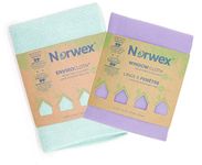 Norwex Basic Package - Microfiber Antibacterial - Glass Window Cleaning Cloth and Household Enviro Dusting Cloth Colors May Vary