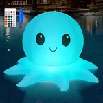 Qoolife Solar Floating Pool Lights Remote Controlled Colorful Inflatable Lights