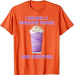 RWRAPS I Drank a Grimace Shake and Survived T-Shirt (Orange,M)