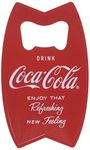 Tablecraft CC343 Stainless Steel Coca-Cola Bottle Opener Fridge Magnet, Red