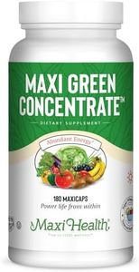 Maxi Health Green Concentrate - Organic Energy Booster - Barley Grass - 180 Capsules - Kosher