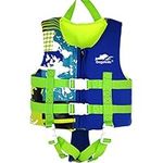 IvyH Swim Vest for Children, Kids Swimming Jackets with Crotch Strap Summer Water Sport Assistance Float Jacket Swimwear for Boys Girls Toddler(Blue M)