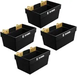 DC Cargo Large E-Track Storage Bin – Unshakable Enclosed Trailer Accessories – Etrack Basket - Compact Organizer and Portable E-Track Storage Bin – Size Large - (Pack of 4)