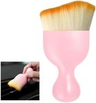 Ziciner Car Interior Dust Brush, Auto Soft Bristle Detailing Cleaners, Curved Design Dirt Clean Brushes, Cleaners Tool for Vehicle Dashboard, Air Conditioner Vents, Leather, Computer (Pink)