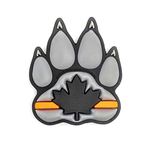 PVC Morale Patch - Canadian K9 - Thin Orange Line 2"x2.5" - Supporting Search & Rescue