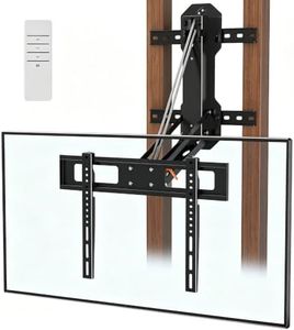 WHYFONE Motorized TV Mount with Remote for 32 to 85 inch Screen up to 88 lbs, Electric TV Mount Drop Down 17.7” Height-Adjustable on Fireplace, Max VESA 600x400mm, 16" Wood Stud/Brick/Concrete Wall
