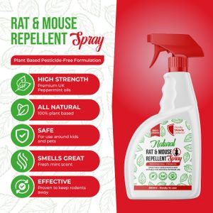 Peppermint Rodent Repellent Spray 500ml – Natural Mouse Deterrent