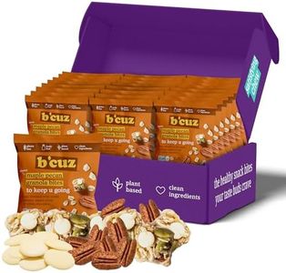 B’cuz Maple Pecan Granola Bites Box, Gluten Free, Dairy Free, Vegan & Kosher Healthy Oat Snacks, Pecans Maple White Chocolate, On-the-Go Breakfast Snack Packs for Kids & Adults, 1 oz Each (24 Pack)