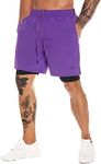 MOVEUP 2 in 1 Gym Running Shorts 7"