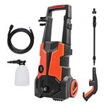 LEMROE High Pressure Washer with Adjustable Power Control Portable Jet Washer for Patio and Car, High Pressure Pipe 5m, Max. Flow Rate 7.5L/min