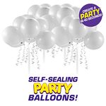 Bunch O Balloons Party - Self-Sealing Party Balloons, 32 x 11 Inch Balloons, Mailbox, (White)