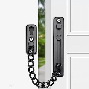 Serrure à chaîne de porte de sécurité Loquet de verrouillage de porte robuste avec boutons-pression à ressort Serrures à chaîne en acier inoxydable pour porte intérieure