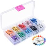 1000 PCS Map Tacks Push Pins, Plastic Round Head Pearl Push Pin, Steel Point, Multi-Color Round Head Tacks with Storage Box, for Cork Board Bulletin Board Map Maker Photo Wall Office Home Supplies