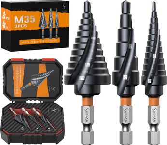 Premium HSS M35 Cobalt Step Drill Bit Set, 3-Piece – TiAlN Coated for Metal, Wood, Plastic