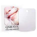 QSHAVE Fog Free Shower Mirror Large Size with Suction Hood and Adhesive Hook Fogless Shaving