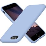 Cordking Designed for iPhone SE Case 2022/2020, iPhone 7 8 Case, Silicone Ultra Slim Shockproof Phone Case with [Soft Microfiber Lining], 4.7 inch, Light Blue