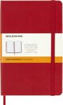 Moleskine Classic Notebook, Hard Cover, Medium (4.5" x 7") Ruled/Lined, Scarlet Red, 208 Pages