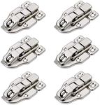 bnafes 6Pack Retro Silver Style Box Toggle Latch Antique Metal Duckbilled Hasp Latch Catch with Padlock Hole for Jewelry Box Cabinet Small Wooden Case Ordinary Box Crafts