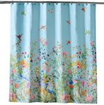 Maison d' Hermine Shower Curtain 100% Cotton One Panel 70"x72" Darkening Bath Shower Curtains, Easy Hanging with 12 Button Holes for Bathrooms (Paradisio)