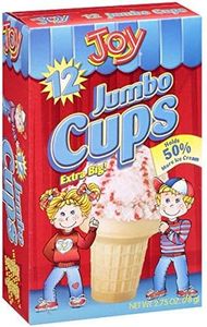 JOY JUMBO CAKE ICE CREAM CONES 2.75 OZ