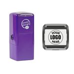 Business Logo Personalised Stamp, 25mm x 25mm Imprint Custom Logo Stamp - Black Ink