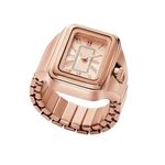 Shocknshop Analog Fashion Stainless Steel Ladies Ring Watch for Women -W122 (Rose Gold)