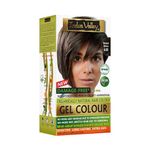 INDUS VALLEY Damage Free Natural Gel Hair Colour for Women | Ammonia & PPD Free Organic Hair Colour with 100% Grey Coverage, Long Lasting Conditioning Hair Color | Medium Brown 4.00-220 ml
