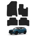 Kia Sportage Non-hybrid (2022+) Car Mats Tailored Fit Carpet Floor Mats Non Slip Black Trim Full Coverage Compatible Accessory Front Rear Set Anti Slip Granulated Backing Hand-Finished Clips
